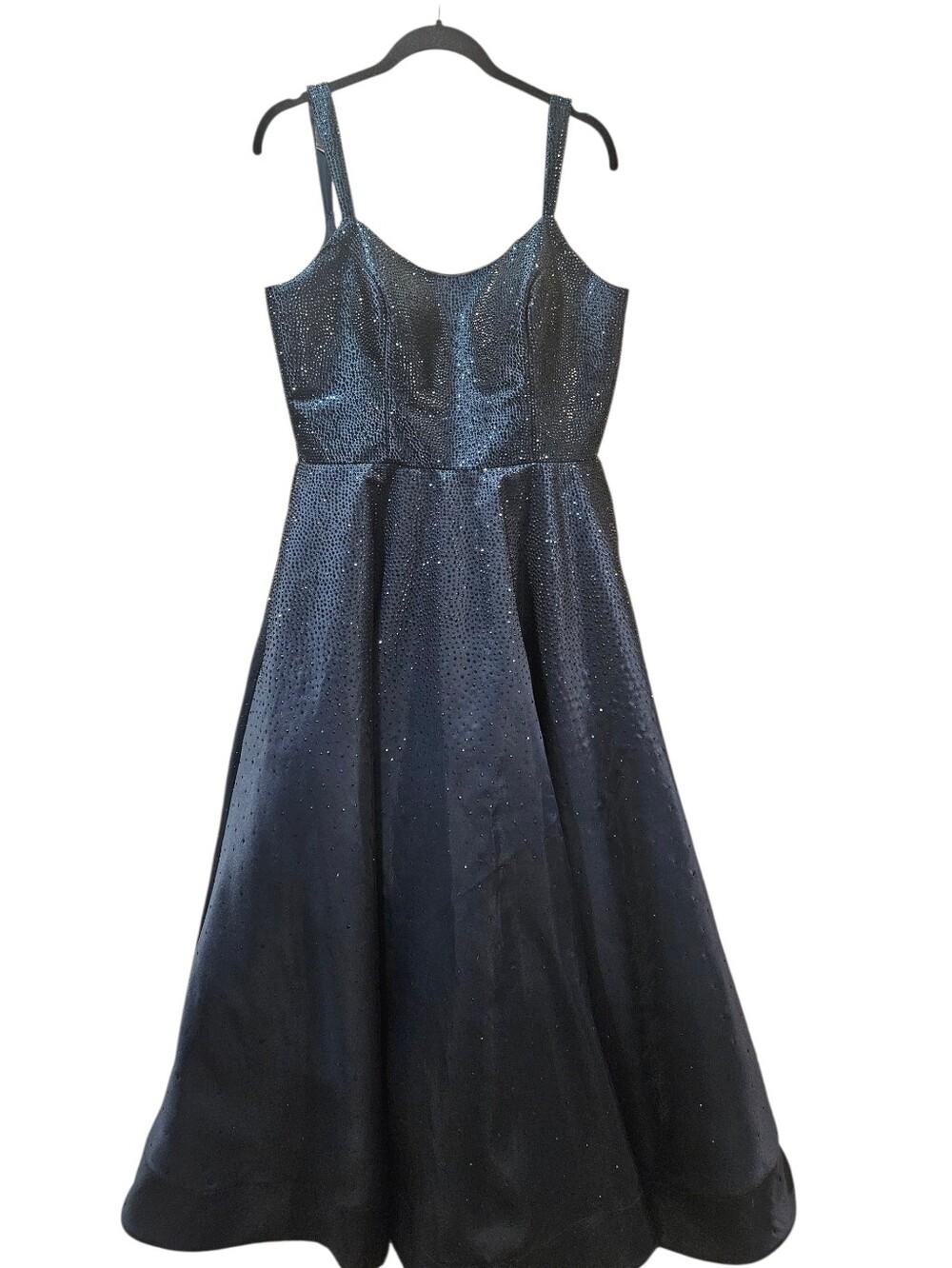 Sherri Hill Navy Sparkle Formal Gown